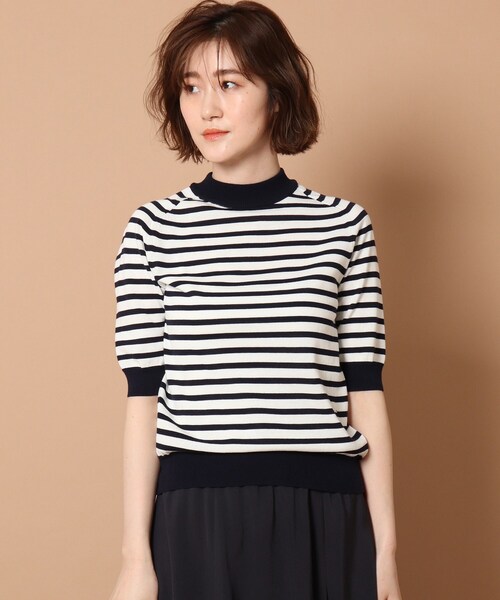 「DRESSTERIOR」 半袖ニット 38 ライトブルー レディース_画像4