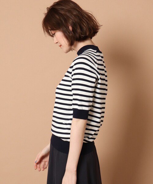 「DRESSTERIOR」 半袖ニット 38 ライトブルー レディース_画像5