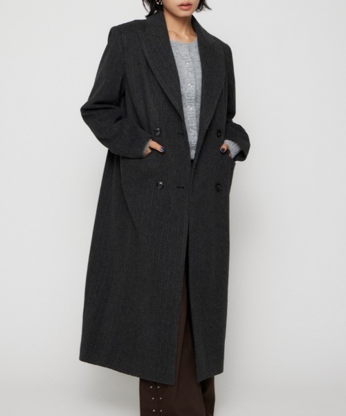 LAGUA GEM（ラグアジェム） コート チェスターコート STRIPE DOUBLE