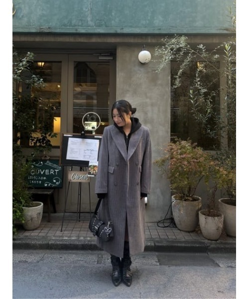 LAGUA GEM（ラグアジェム） コート チェスターコート STRIPE DOUBLE