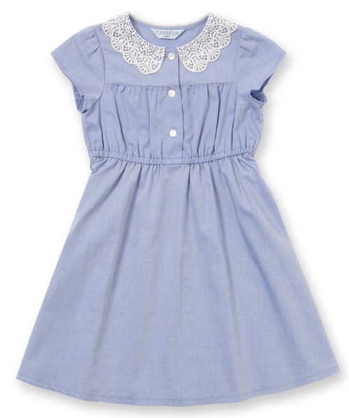 「CHOPIN」 「KIDS」半袖ワンピース 130cm サックスブルー キッズ_画像7