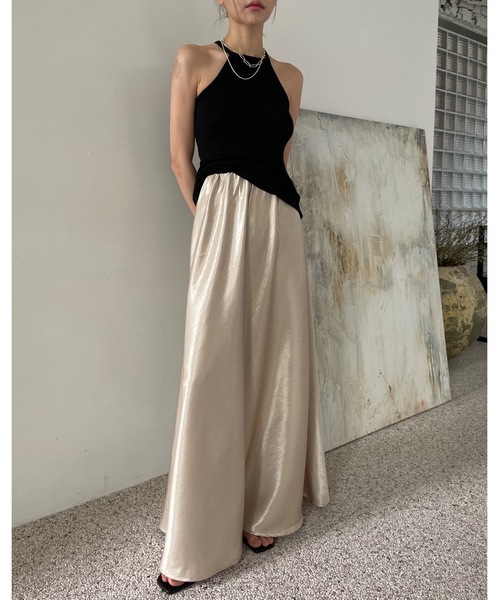 「Didot.showroom」 フレアスカート FREE シルバー レディース_画像5