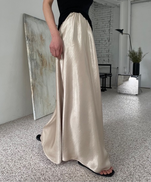 「Didot.showroom」 フレアスカート FREE シルバー レディース_画像6