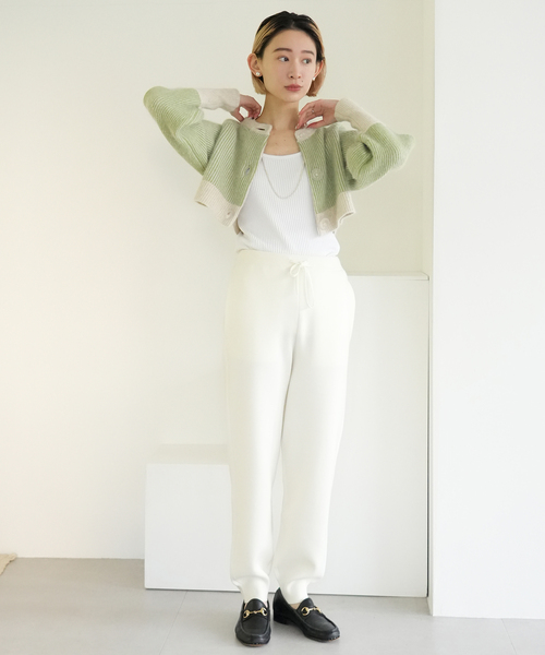 「SLOBE citron.」 ニットカーディガン FREE ブルー レディース_画像5