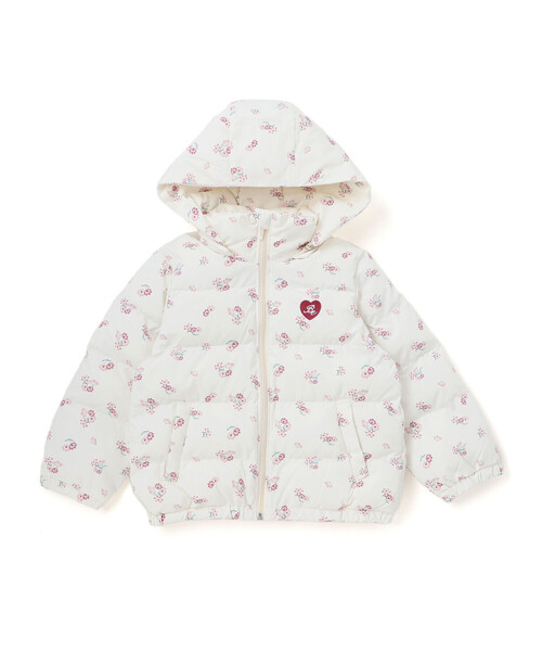 BeBe（ベベ） ダウン アウター 「撥水加工」Girlyフラワープリント