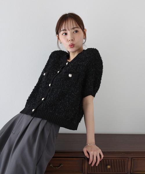 「BLUEEAST」 カーディガン MEDIUM モカ レディース_画像6