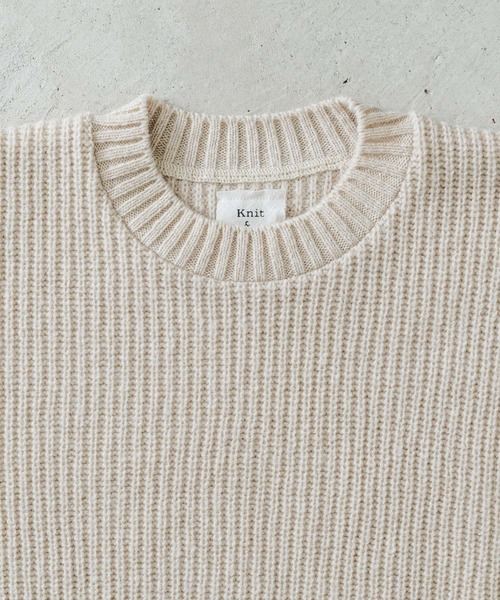 その他 gen quadro ニット セーター 5G引き揃え片畦クルーネック レディース