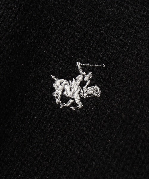 「BEVERLY HILLS POLO CLUB」 ニットカーディガン L ネイビー メンズ_画像9