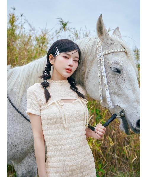 「Darich」 半袖ワンピース FREE アイボリー レディースの画像