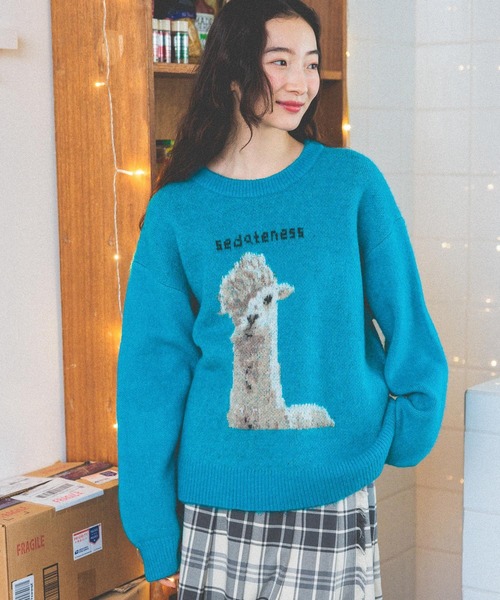 「niko and...」 長袖ニット MEDIUM グリーン レディース_画像2