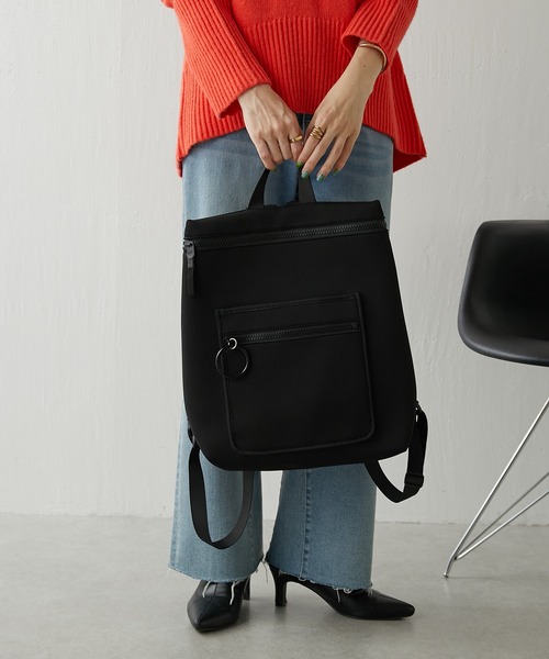 撥水/A4サイズ対応/リバイバル》スクエアリュック | ear PAPILLONNER