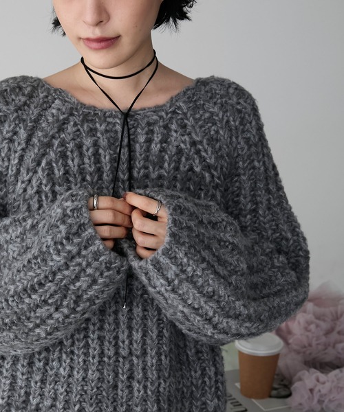 「forksy.」 長袖ニット FREE グレー レディース_画像2