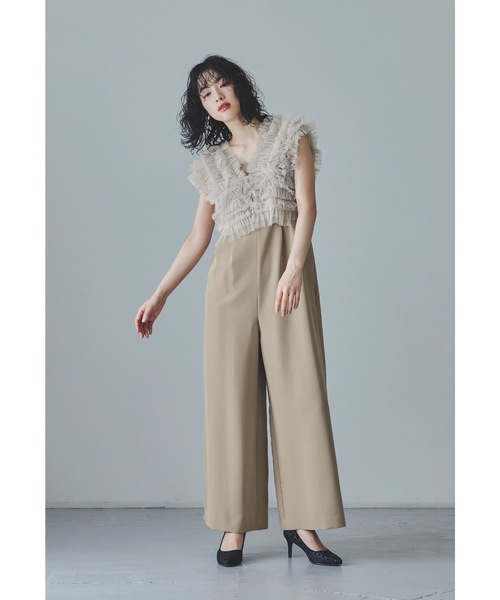 「niana」 ノースリーブブラウス L ベージュ レディース_画像3