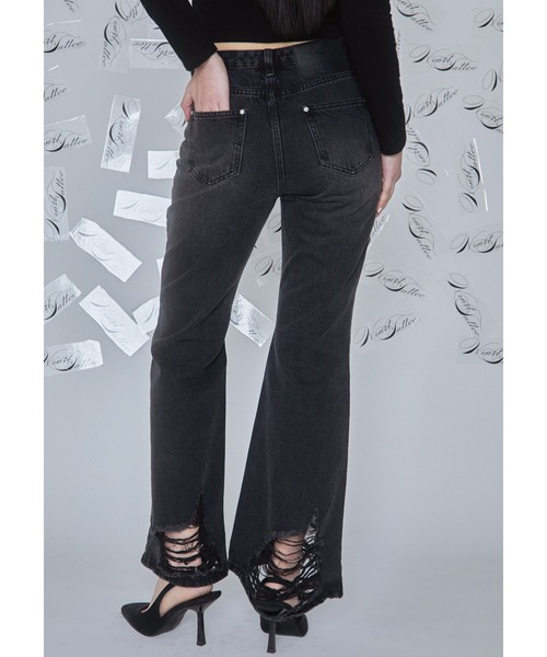 レア商品‼️mlvince ダメージフレアデニム MLVINCE メルヴィンス 23AW DB FLARE JEANS ダメージ加工フレア