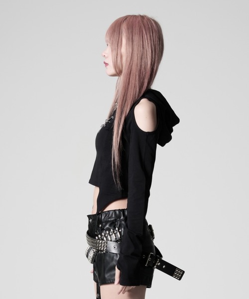 REFLEM（レフレム） tシャツ 「REFLEM/レフレム」フード付きオフショル