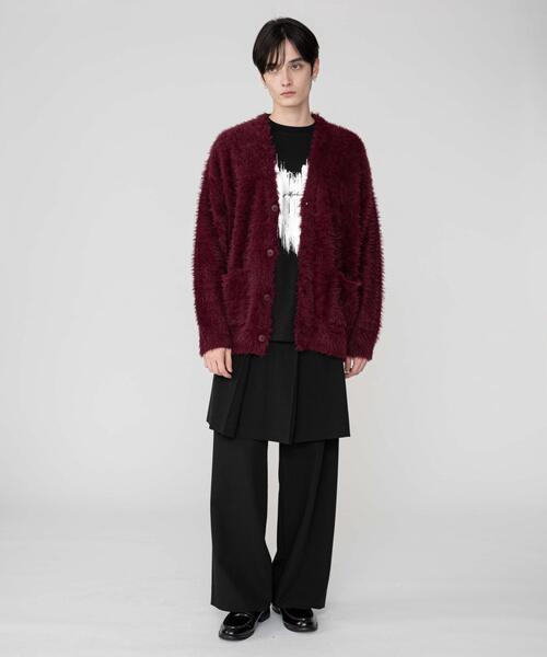 「BROWNY」 ニットカーディガン MEDIUM ホワイト メンズ_画像3