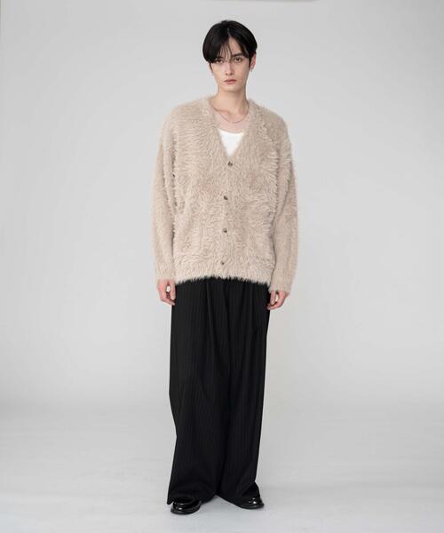 「BROWNY」 ニットカーディガン MEDIUM ホワイト メンズ_画像5