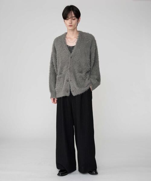 「BROWNY」 ニットカーディガン MEDIUM ホワイト メンズ_画像6