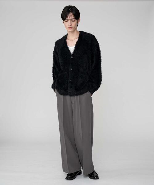 「BROWNY」 ニットカーディガン MEDIUM ホワイト メンズ_画像7