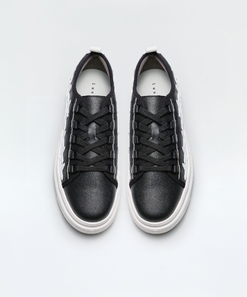 「Lucida」 ローカットスニーカー 39 ブラック×ホワイト レディース_画像2