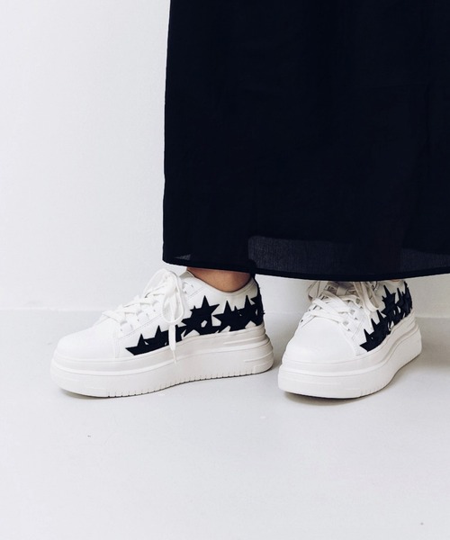 「Lucida」 ローカットスニーカー 39 ブラック×ホワイト レディース_画像6