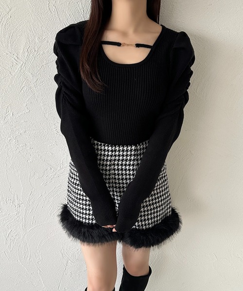 「apres jour」 長袖ニット フリー ボルドー レディース_画像8