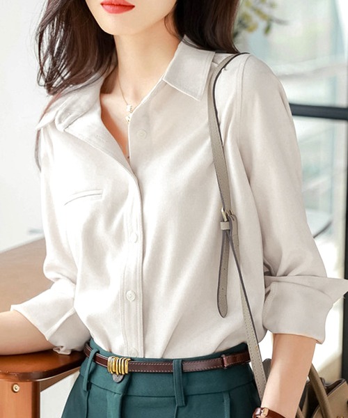 「Amulet」 長袖シャツ M ホワイト レディース_画像8