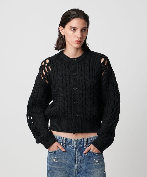 H BEAUTY&YOUTH UNITED ARROWS カーディガン 「H」ケーブル