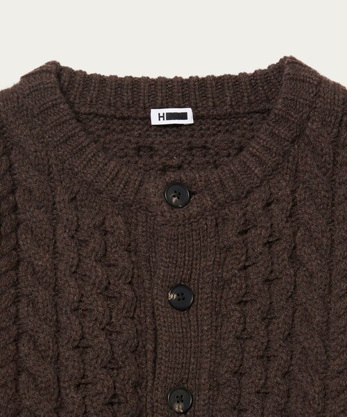 H BEAUTY&YOUTH UNITED ARROWS カーディガン 「H」ケーブル