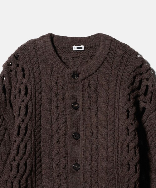 H BEAUTY&YOUTH UNITED ARROWS カーディガン 「H」ケーブル
