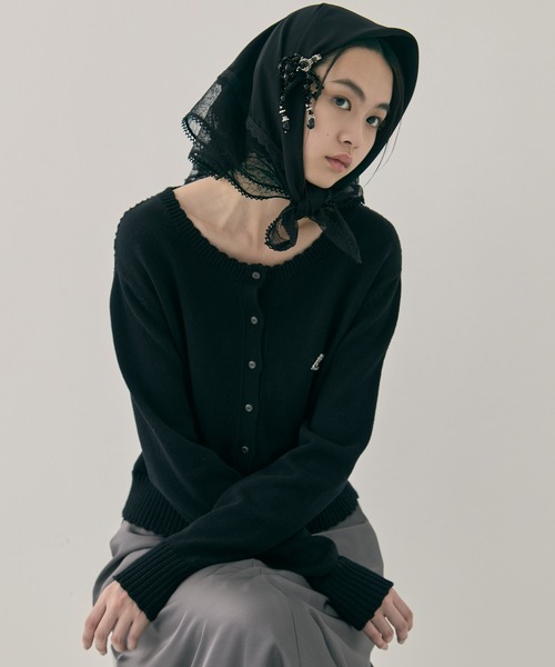 フラワースカーフニットプルオーバー　BLACK BLACK フラワースカーフ（スカーフ／バンダナ）｜IENA（イエナ）の通販