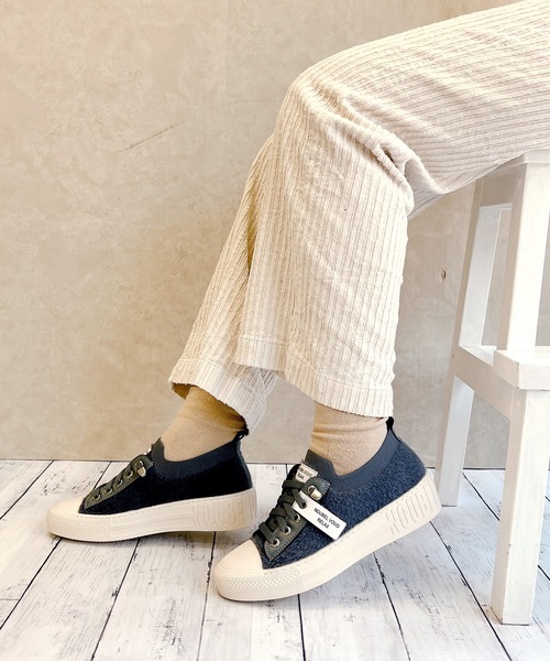 「Noubel Voug Relax」 ローカットスニーカー 22.5cm ブラック×ブラック レディース_画像5