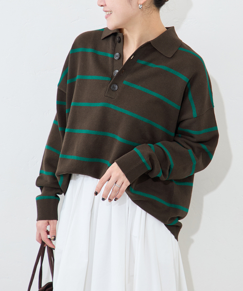 ジャーナルスタンダード　ラガーニット JOURNAL STANDARD（ジャーナルスタンダード） ニット セーター ラガー