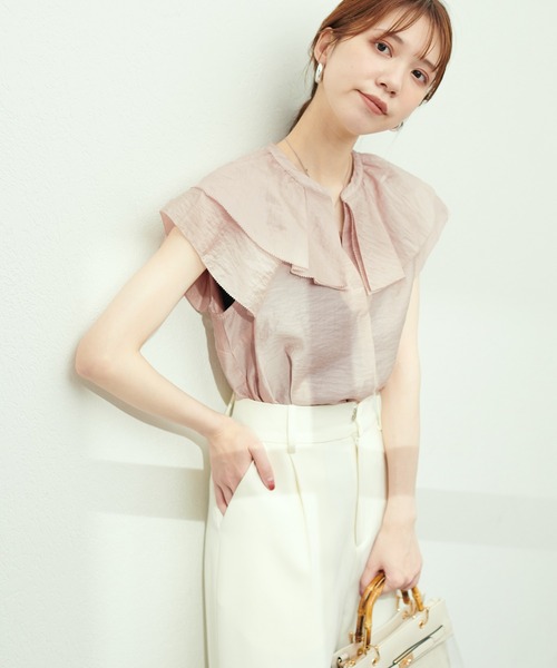 「natural couture」 ノースリーブブラウス FREE グリーン レディース_画像3
