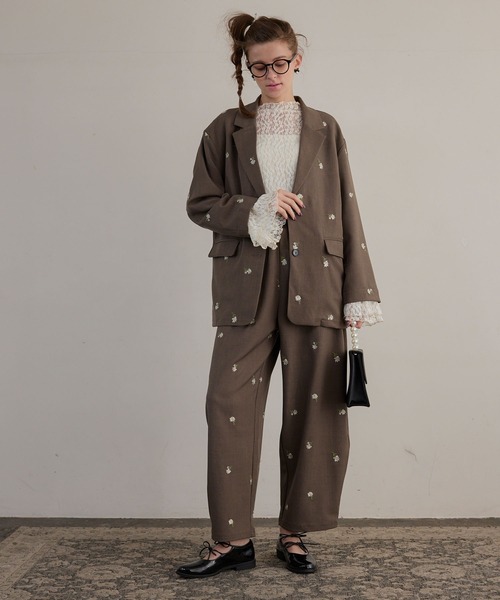 ぴ*ぴ様 01aw UNDERCOVER花柄コーデュロイテーラードジャケット　宝 極美品✨️KARAKU 裏地花柄 藍染 コーデュロイ テーラードジャケット