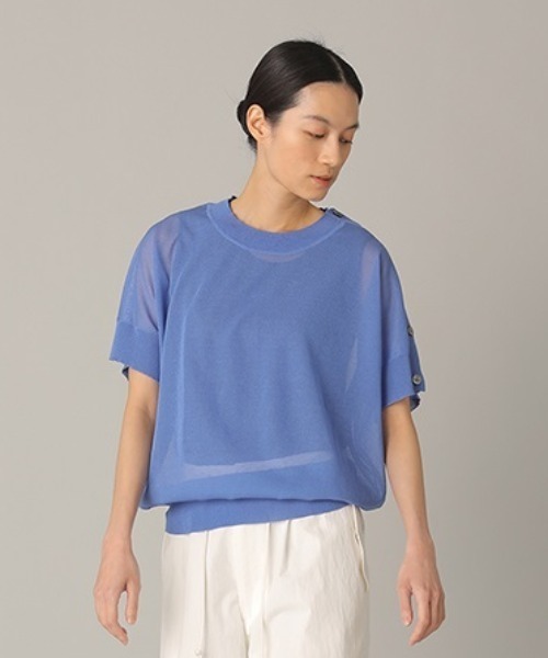 「ZUCCa」 半袖ニット M size ブラック レディース_画像2