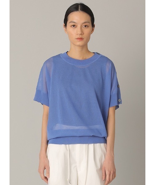 「ZUCCa」 半袖ニット M size ブラック レディース_画像4