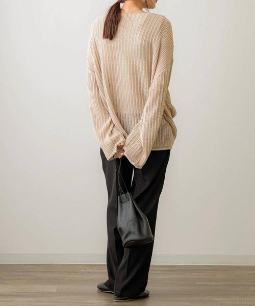 「NOAHL」 長袖ニット FREE ベージュ レディース_画像9