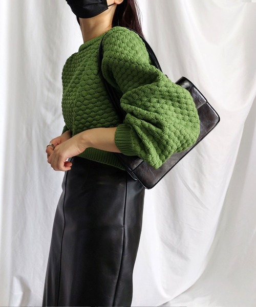 「me+em select」 長袖ニット FREE ピンク レディース_画像6