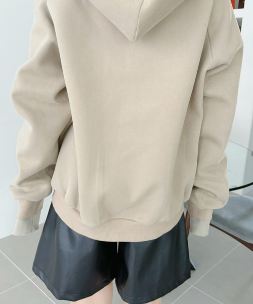 「Eclat one」 ジップアップパーカー M ベージュ レディース_画像8