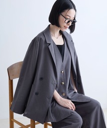 Aunely ジャケット テーラードジャケット 「Aunely」すぐサラ シアー