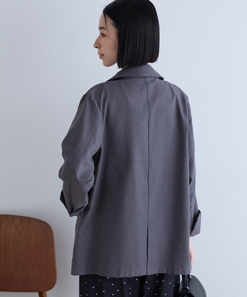 Aunely ジャケット テーラードジャケット 「Aunely」すぐサラ シアー