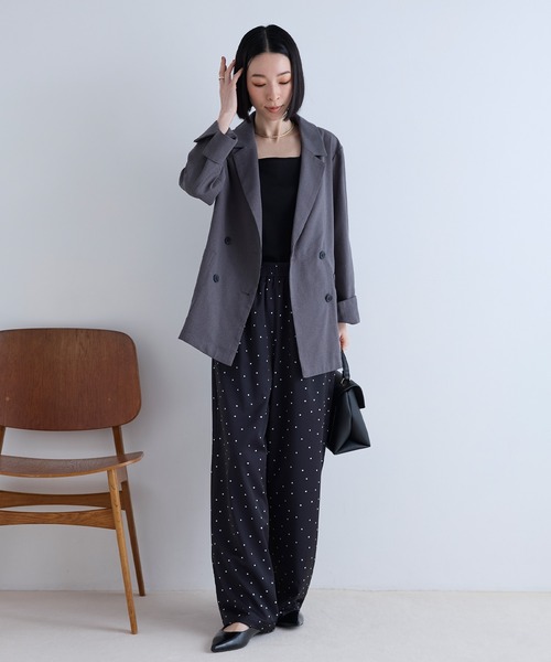 Aunely ジャケット テーラードジャケット 「Aunely」すぐサラ シアー