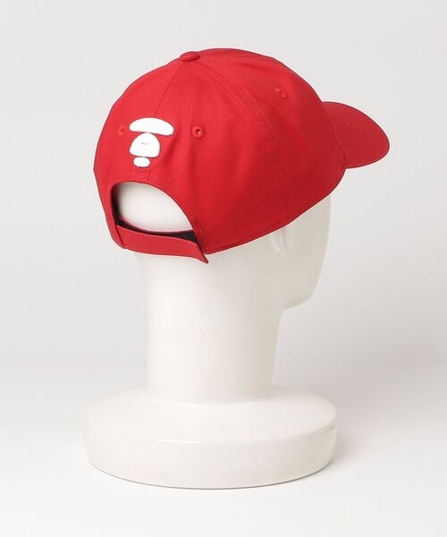 A.BATHING APE ロゴ 刺繡 ベースボールキャップ 帽子 レッド AAPE BY A BATHING APE（エーエイプバイアベイシングエイプ） キャップ
