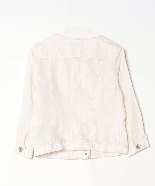 「MAYSON GREY」 ノーカラージャケット 2 ホワイト レディース_画像2