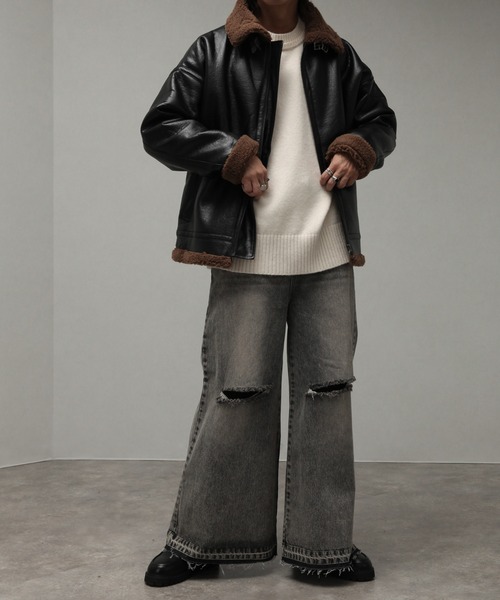 「welise」 ブルゾン M ブラック メンズ_画像6