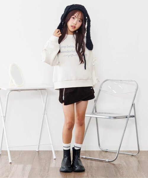 「algy」 「KIDS」スウェットカットソー - ブラック キッズ_画像2