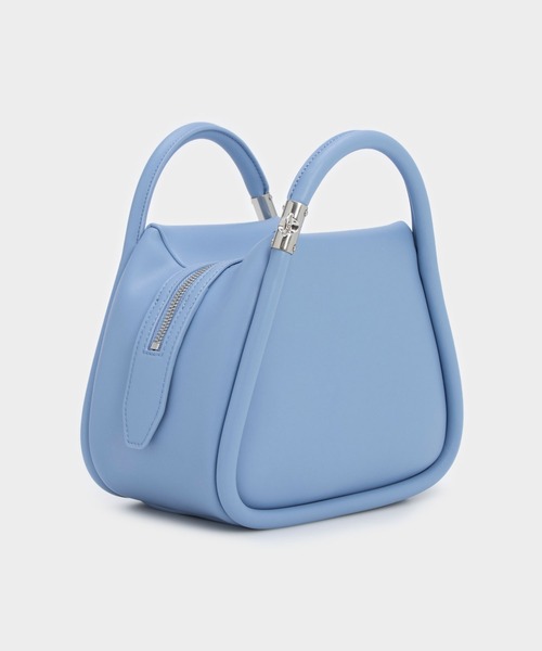 「CHARLES & KEITH」 2WAYバッグ M ライトブルー レディース_画像8
