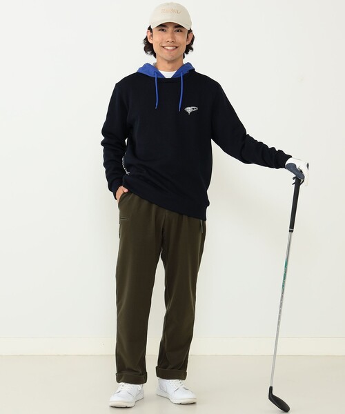 「BEAMS GOLF」 プルオーバーパーカー M ホワイト メンズの画像
