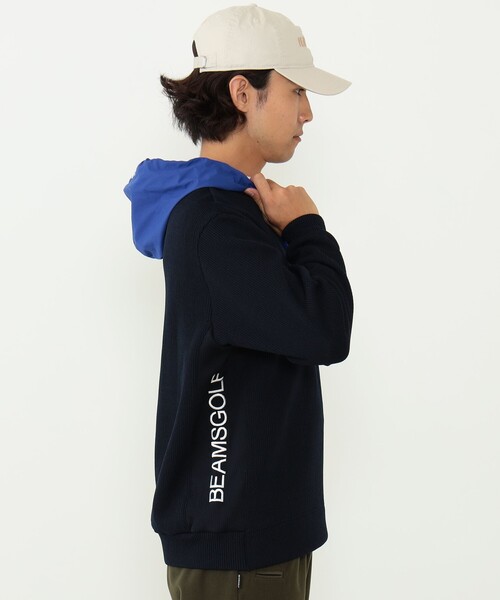「BEAMS GOLF」 プルオーバーパーカー M ホワイト メンズの画像